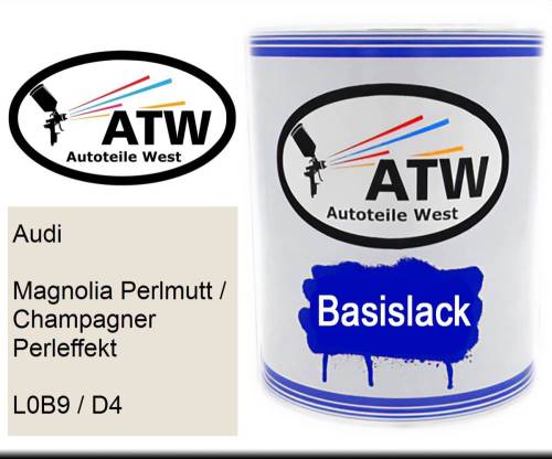 Audi, Magnolia Perlmutt / Champagner Perleffekt, L0B9 / D4: 1L Lackdose, von ATW Autoteile West.